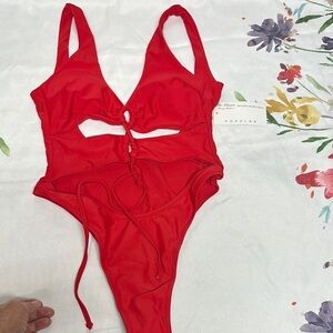 Red One-Piece Swimsuit